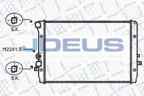 Jdeus 025M28 - Радиатор, охлаждение двигателя autosila-amz.com