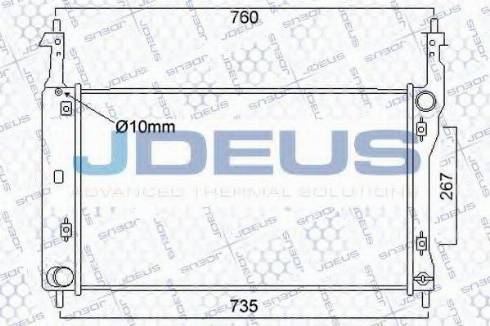 Jdeus 020M69 - Радиатор, охлаждение двигателя autosila-amz.com