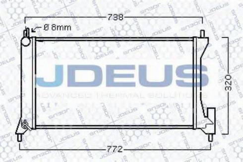Jdeus 020M11 - Радиатор, охлаждение двигателя autosila-amz.com