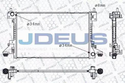 Jdeus 020M80 - Радиатор, охлаждение двигателя autosila-amz.com