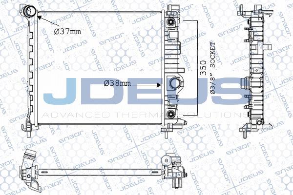 Jdeus 020M82 - Радиатор, охлаждение двигателя autosila-amz.com