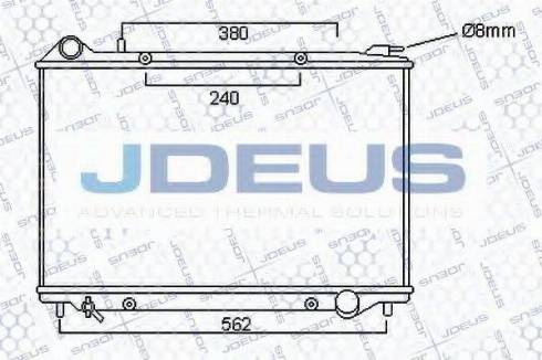 Jdeus 020M34 - Радиатор, охлаждение двигателя autosila-amz.com