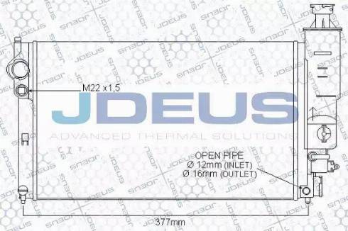 Jdeus 021E19 - Радиатор, охлаждение двигателя autosila-amz.com