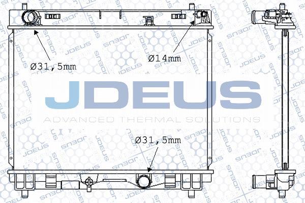 Jdeus 028M33 - Радиатор, охлаждение двигателя autosila-amz.com