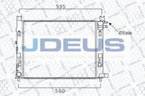 Jdeus 023M95 - Радиатор, охлаждение двигателя autosila-amz.com