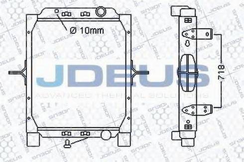 Jdeus 123M17 - Радиатор, охлаждение двигателя autosila-amz.com