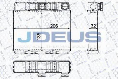 Jdeus 205M16 - Теплообменник, отопление салона autosila-amz.com