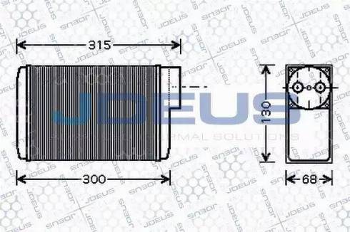 Jdeus 238M01 - Теплообменник, отопление салона autosila-amz.com