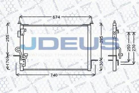 Jdeus 702M20 - Конденсатор кондиционера autosila-amz.com