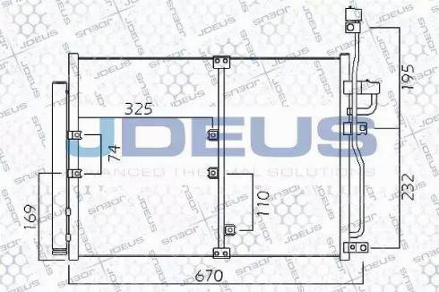 Jdeus 720M70 - Конденсатор кондиционера autosila-amz.com