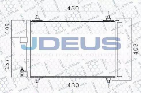 Jdeus 721M39 - Конденсатор кондиционера autosila-amz.com