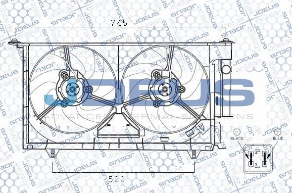 Jdeus EV0070120 - Вентилятор, охлаждение двигателя autosila-amz.com