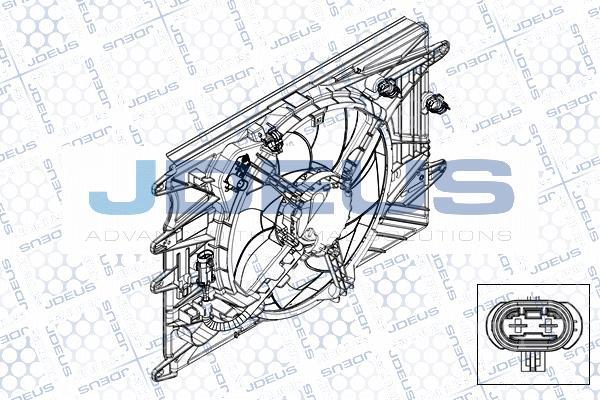 Jdeus EV0111480 - Вентилятор, охлаждение двигателя autosila-amz.com