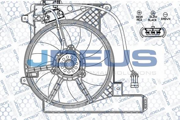 Jdeus EV0200040 - Вентилятор, охлаждение двигателя autosila-amz.com
