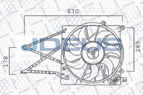 Jdeus EV0200770 - Вентилятор, охлаждение двигателя autosila-amz.com