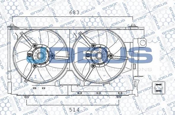 Jdeus EV07M410 - Вентилятор, охлаждение двигателя autosila-amz.com