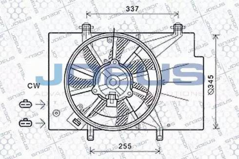 Jdeus EV12M360 - Вентилятор, охлаждение двигателя autosila-amz.com