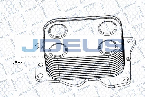 Jdeus M-4121141 - Масляный радиатор, двигательное масло autosila-amz.com