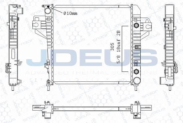 Jdeus M-0570100 - Радиатор, охлаждение двигателя autosila-amz.com