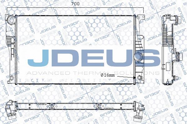Jdeus M-0050780 - Радиатор, охлаждение двигателя autosila-amz.com