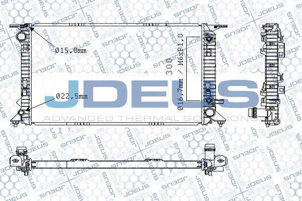 Jdeus M-0010460 - Радиатор, охлаждение двигателя autosila-amz.com