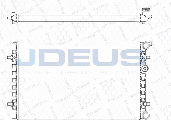 Jdeus M-001019A - Радиатор, охлаждение двигателя autosila-amz.com