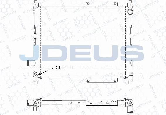 Jdeus M-0020361 - Радиатор, охлаждение двигателя autosila-amz.com