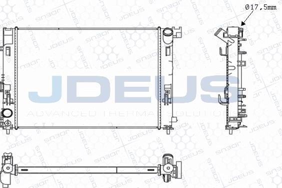 Jdeus M-0190880 - Радиатор, охлаждение двигателя autosila-amz.com