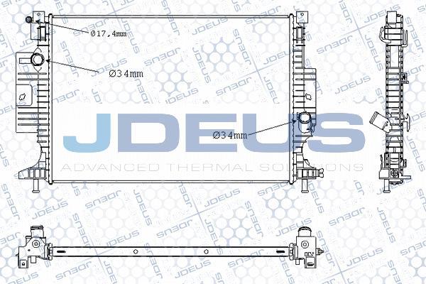 Jdeus M-0120660 - Радиатор, охлаждение двигателя autosila-amz.com