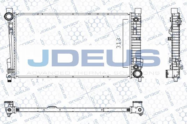 Jdeus M-0170550 - Радиатор, охлаждение двигателя autosila-amz.com