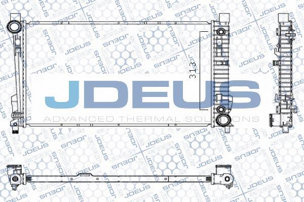 Jdeus M-0170580 - Радиатор, охлаждение двигателя autosila-amz.com