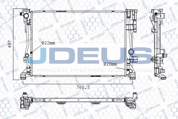 Jdeus M-0171040 - Радиатор, охлаждение двигателя autosila-amz.com