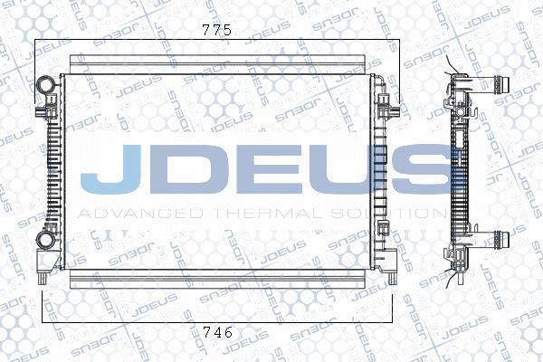 Jdeus M-038005A - Радиатор, охлаждение двигателя autosila-amz.com