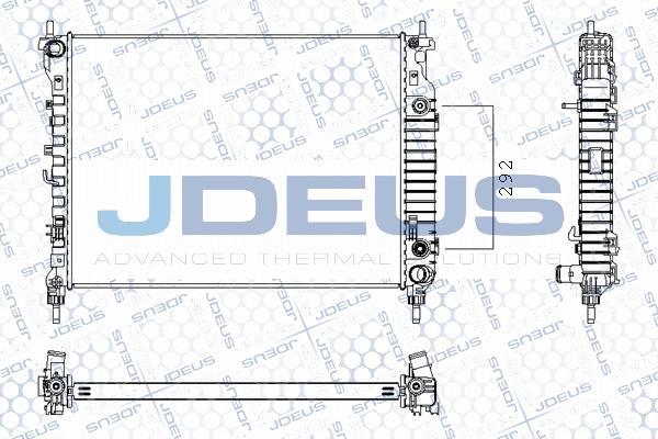 Jdeus M-0201300 - Радиатор, охлаждение двигателя autosila-amz.com