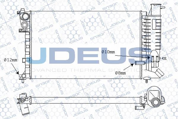 Jdeus M-021054A - Радиатор, охлаждение двигателя autosila-amz.com