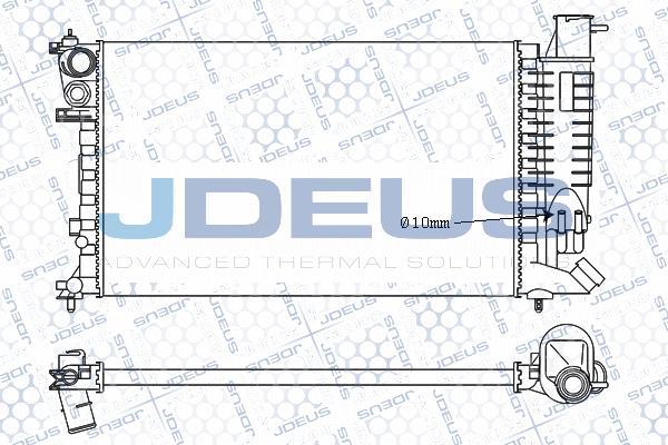 Jdeus M-021056A - Радиатор, охлаждение двигателя autosila-amz.com