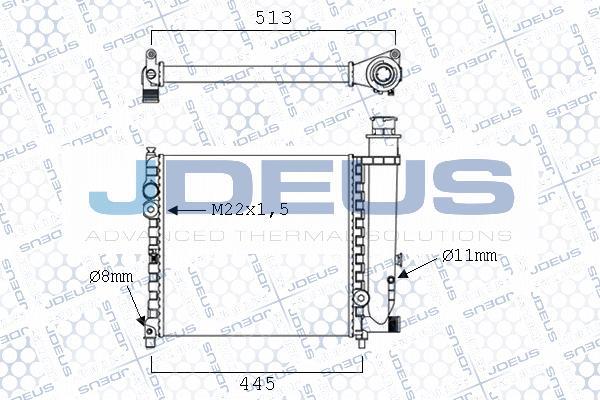 Jdeus M-0210010 - Радиатор, охлаждение двигателя autosila-amz.com