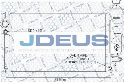 Jdeus M-0210190 - Радиатор, охлаждение двигателя autosila-amz.com