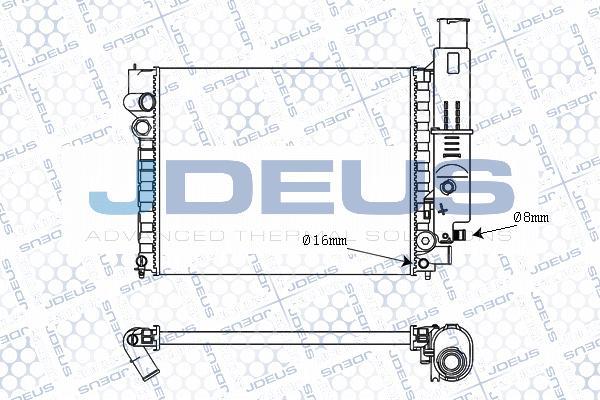 Jdeus M-021011A - Радиатор, охлаждение двигателя autosila-amz.com