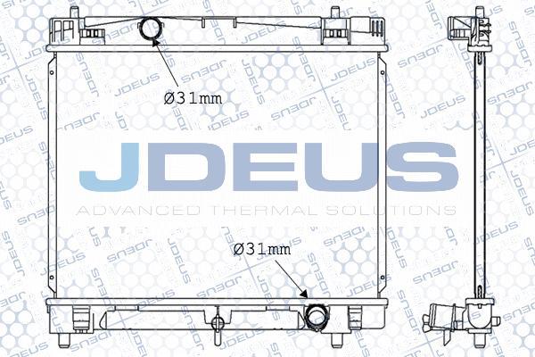 Jdeus M-0280030 - Радиатор, охлаждение двигателя autosila-amz.com