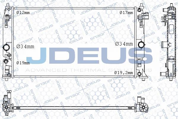 Jdeus M-0281010 - Радиатор, охлаждение двигателя autosila-amz.com