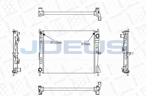 Jdeus M-0230870 - Радиатор, охлаждение двигателя autosila-amz.com