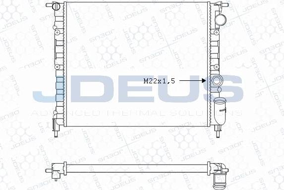 Jdeus M-0230281 - Радиатор, охлаждение двигателя autosila-amz.com