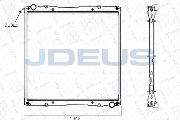 Jdeus M-141002A - Радиатор, охлаждение двигателя autosila-amz.com