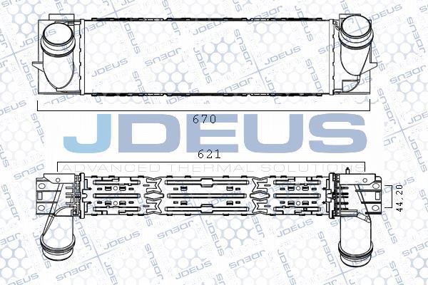 Jdeus M-805069A - Интеркулер, теплообменник турбины autosila-amz.com