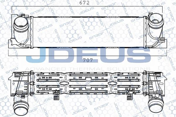 Jdeus M-805077A - Интеркулер, теплообменник турбины autosila-amz.com