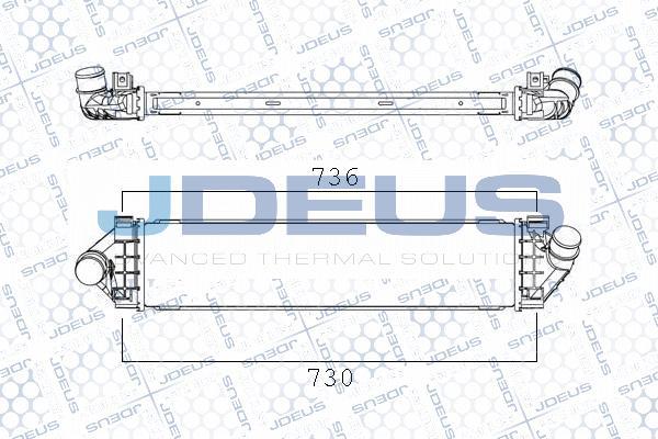 Jdeus M-812114A - Интеркулер, теплообменник турбины autosila-amz.com