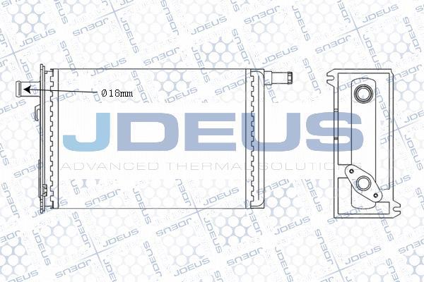 Jdeus M-223009A - Теплообменник, отопление салона autosila-amz.com