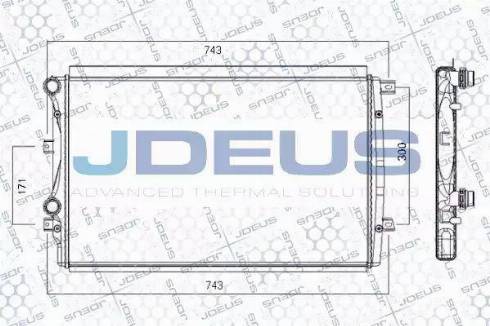 Jdeus RA0010301 - Радиатор, охлаждение двигателя autosila-amz.com