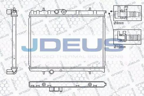 Jdeus RA0070081 - Радиатор, охлаждение двигателя autosila-amz.com
